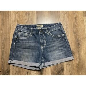 Earl Jean Shorts, Women's Size 4, Blue, Denim, Pockets, Cuffed